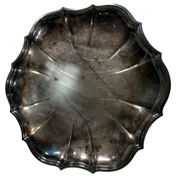 Vintage Chippendale International Silver Co Plated Serving Tray Platter - Picture 7 of 13